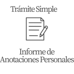 INFORME DE ANOTACIONES PERSONALES tramite simple